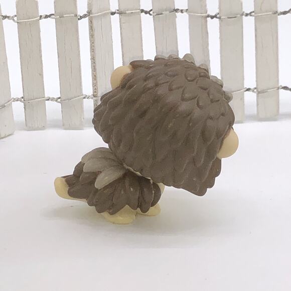 Hasbro Littlest Pet Shop LPS #1321 Hedgehog Porcupine Brown Gray Green Eyes - Picture 2 of 4